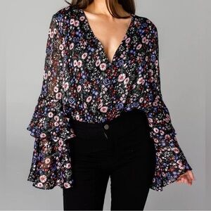 Buddy Love Black Floral Bodysuit